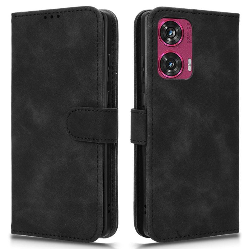 Folio Deksel Til Motorola Edge 50 Fusion Semsket Skinneffekt