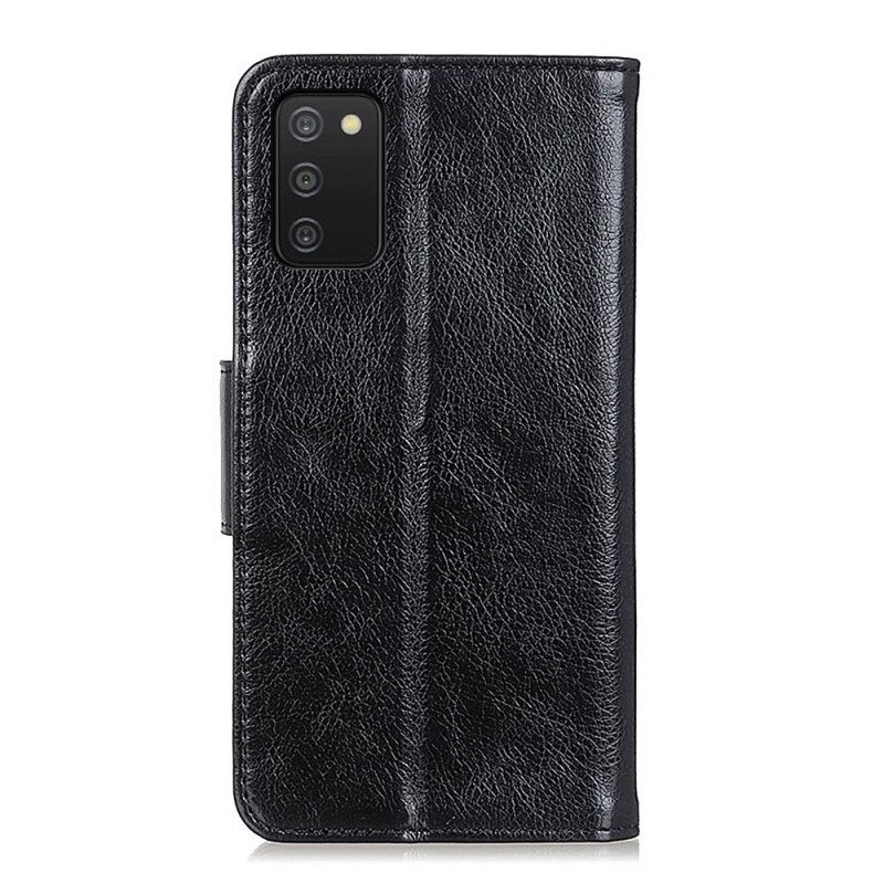Folio Deksel Til Samsung Galaxy A03s Splitt Nappaskinn