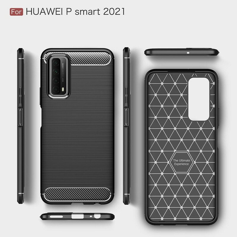 Deksel Til Huawei P Smart 2021 Børstet Karbonfiber