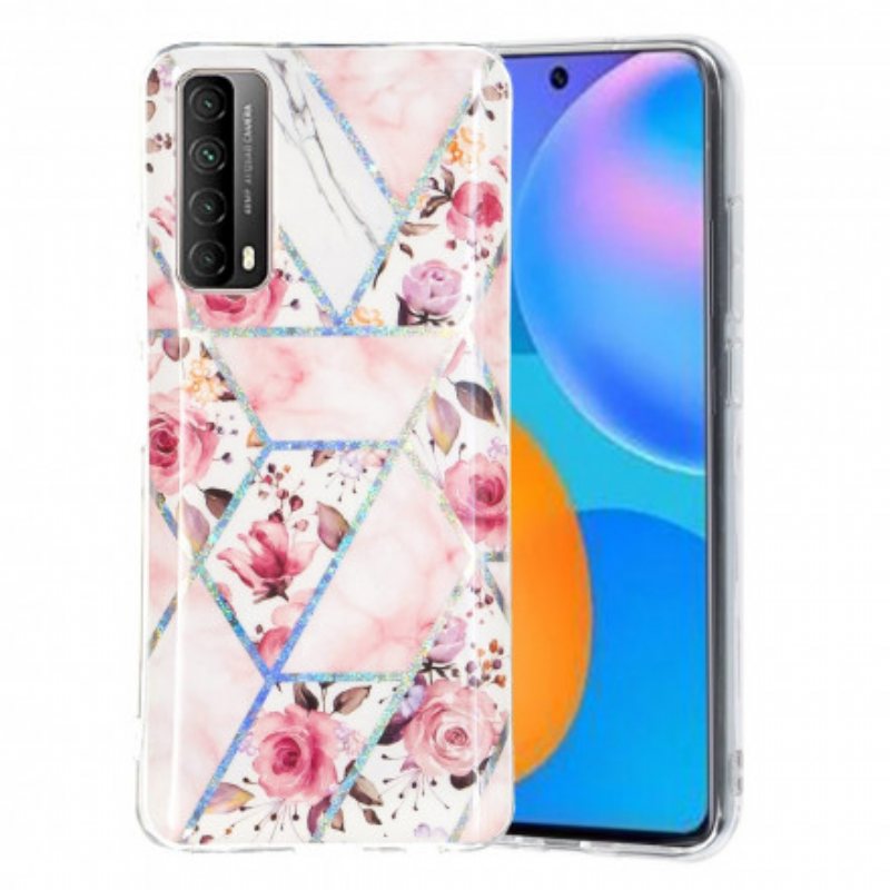 Deksel Til Huawei P Smart 2021 Marmorerte Blomster