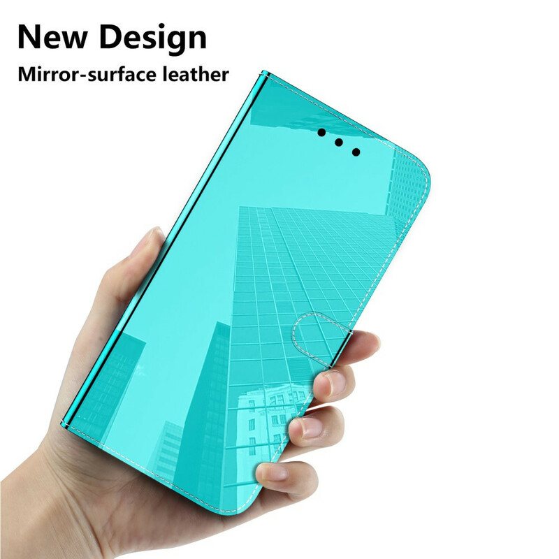 Folio Deksel Til Huawei Y6p Speildeksel I Imitert Skinn