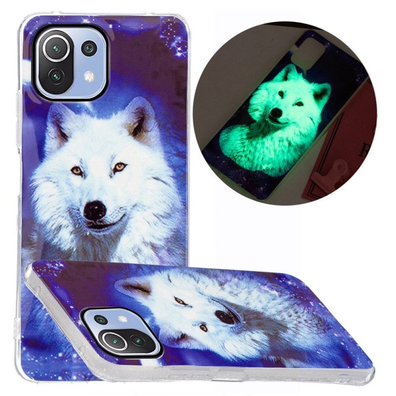Deksel Til Xiaomi Mi 11 Lite 4G / 5G / 5G NE Fluorescerende Villhund