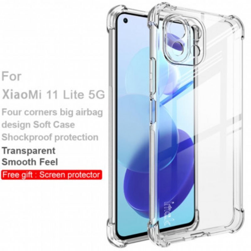 Deksel Til Xiaomi Mi 11 Lite 4G / 5G / 5G NE Gjennomsiktig Silkeaktig Imak