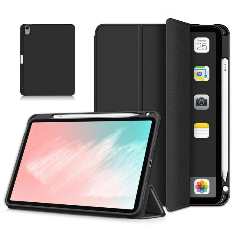 Beskyttelse Deksel Til iPad Air (2022) (2020) Litchi Stylus Holder I Imitert Skinn