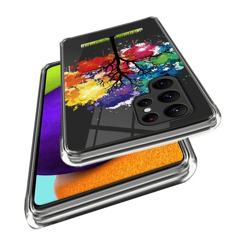 Deksel Samsung Galaxy S24 Ultra 5g Fargerikt Tre