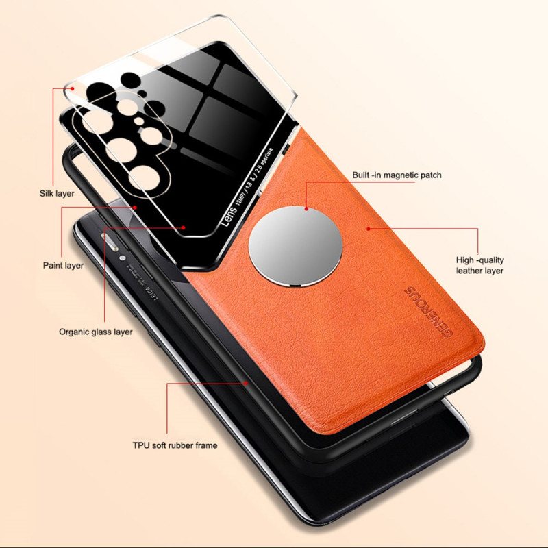 Deksel Til Samsung Galaxy S24 Ultra 5g Magnetisk Skinneffekt