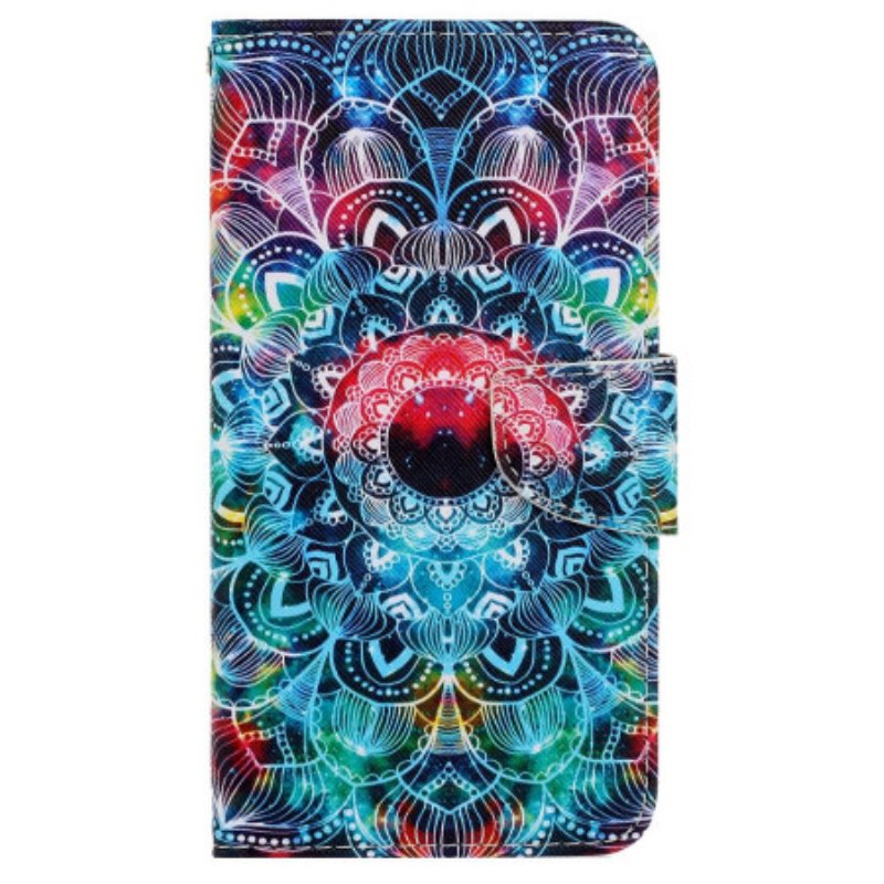 Folio Deksel Samsung Galaxy S24 Plus 5g Mandala Med Stropp