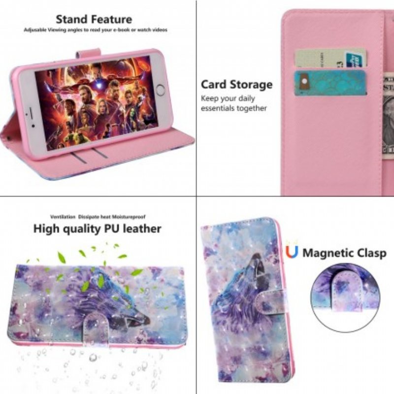 Folio Deksel Til Samsung Galaxy A40 Akvarellulv