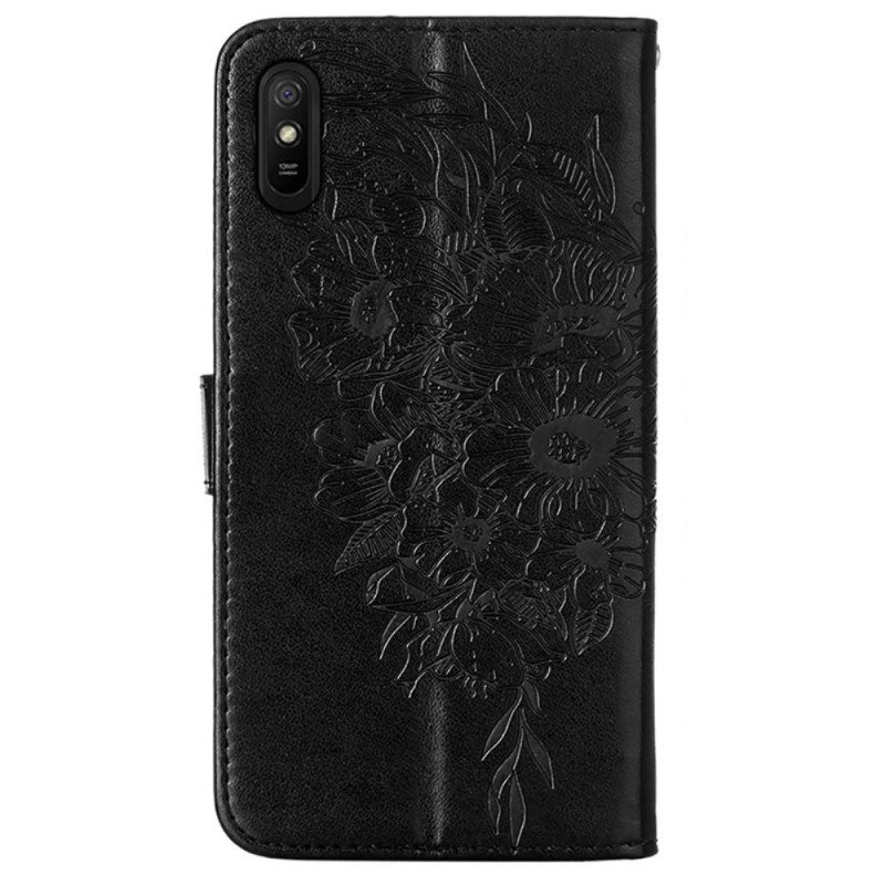 Folio Deksel Til Xiaomi Redmi 9A Sommerfugl Design