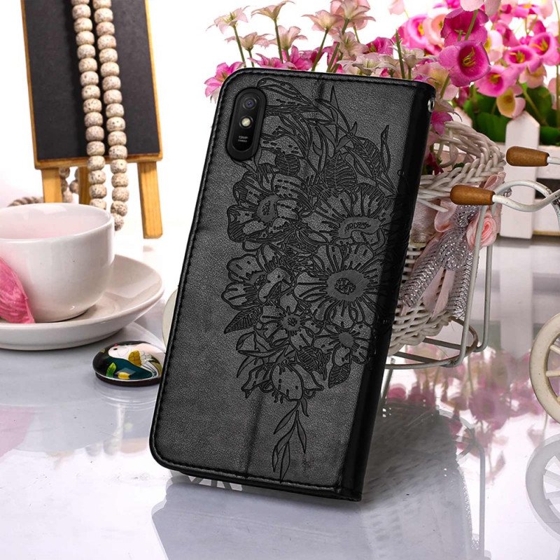 Folio Deksel Til Xiaomi Redmi 9A Sommerfugl Design