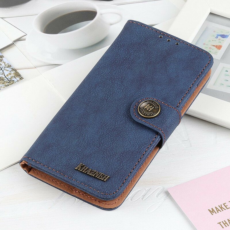 Folio Deksel Til Xiaomi Redmi 9C Khazneh Retro Split Lær