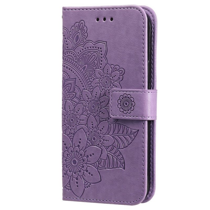Folio Deksel Til Realme GT2 Pro Med Kjede Strappy Mandala