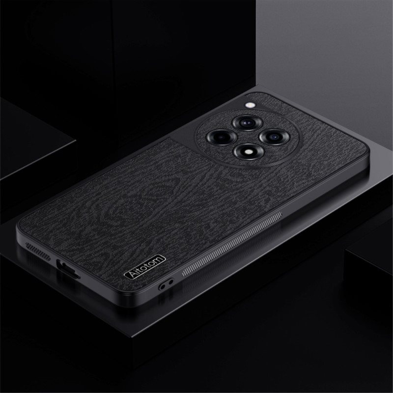 Deksel Oneplus 12r Treeffekt Imitert Skinn Beskyttelse Deksel