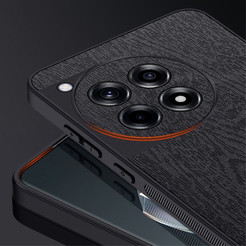 Deksel Oneplus 12r Treeffekt Imitert Skinn Beskyttelse Deksel