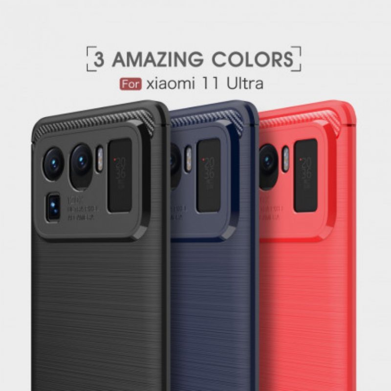 Deksel Til Xiaomi Mi 11 Ultra Børstet Karbonfiber