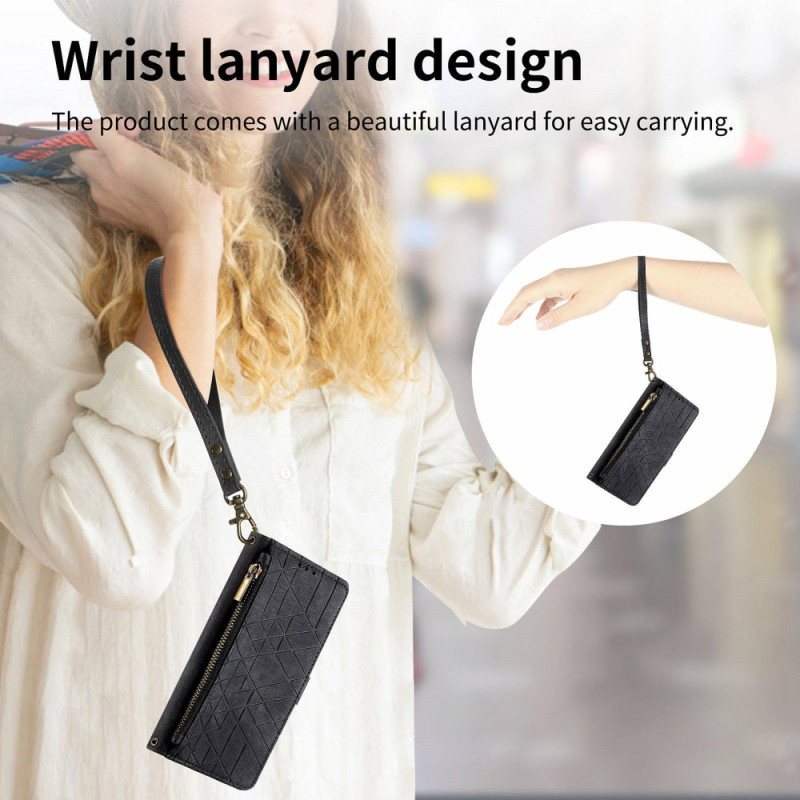 Folio Deksel Google Pixel 9 Pro Xl Geometrisk Design Lommebok Beskyttelse Deksel