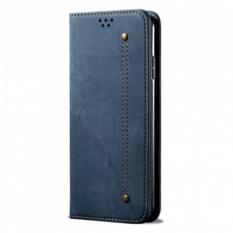 Beskyttelse Deksel Til Samsung Galaxy A72 4G / A72 5G Folio Deksel Denim Stoff