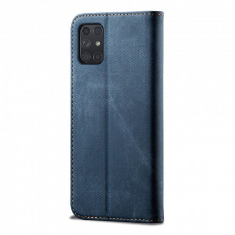Beskyttelse Deksel Til Samsung Galaxy A72 4G / A72 5G Folio Deksel Denim Stoff