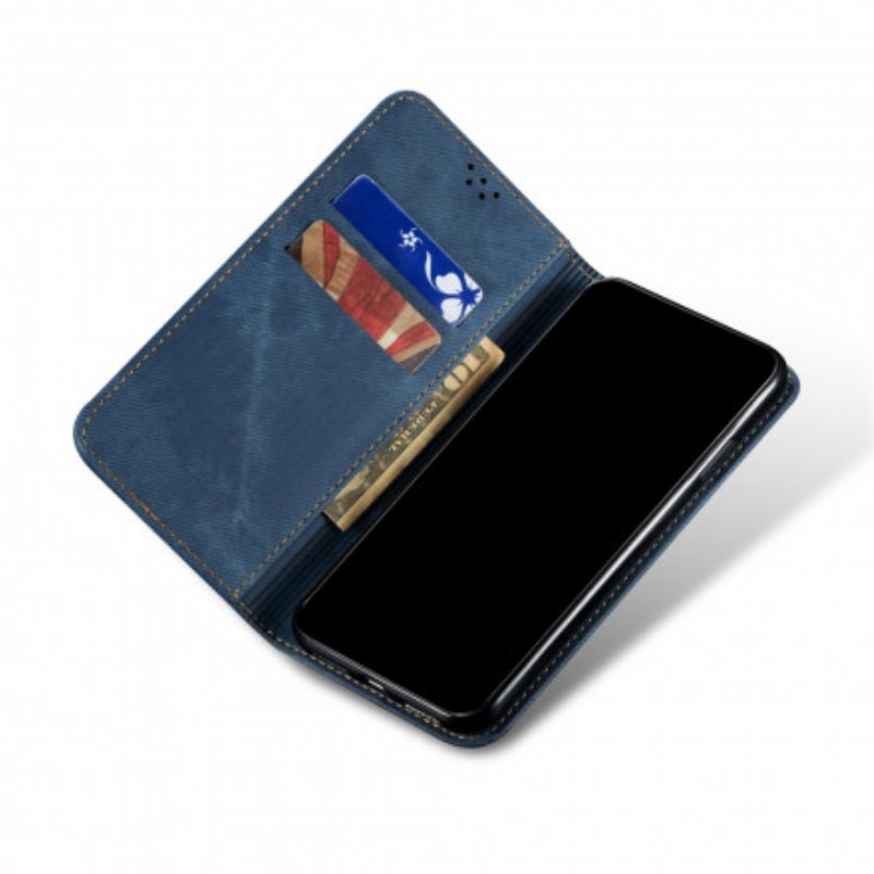 Beskyttelse Deksel Til Samsung Galaxy A72 4G / A72 5G Folio Deksel Denim Stoff