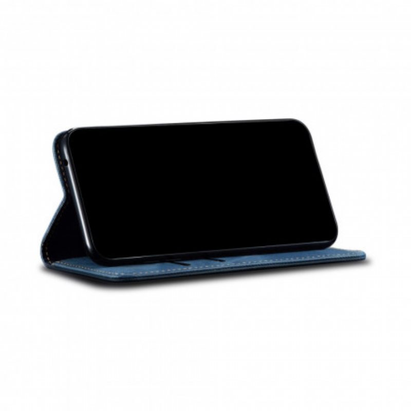 Beskyttelse Deksel Til Samsung Galaxy A72 4G / A72 5G Folio Deksel Denim Stoff