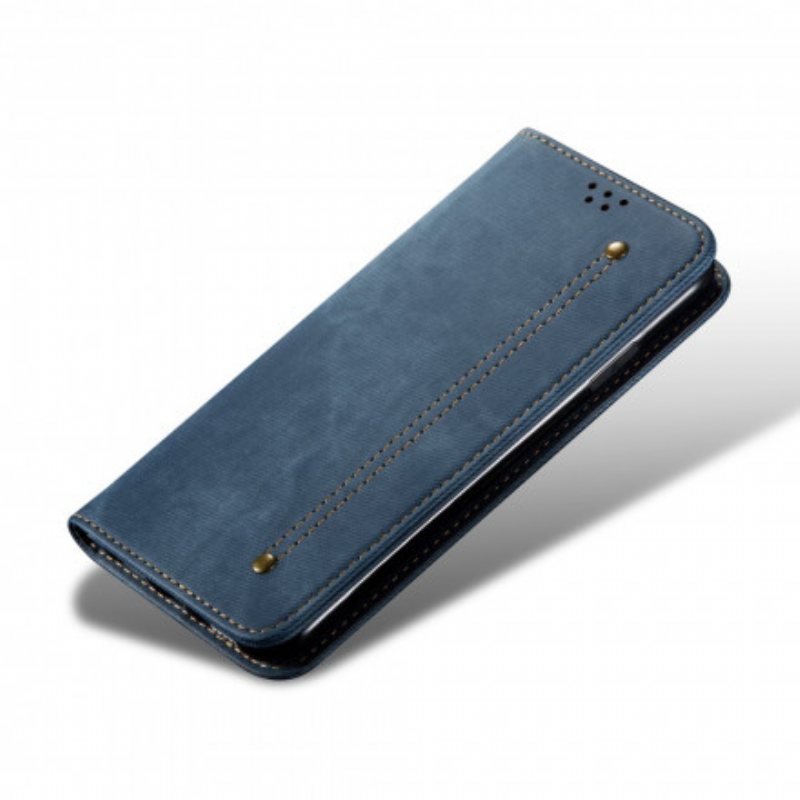 Beskyttelse Deksel Til Samsung Galaxy A72 4G / A72 5G Folio Deksel Denim Stoff