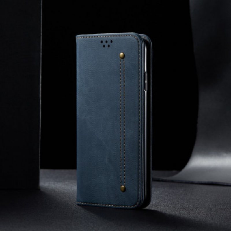 Beskyttelse Deksel Til Samsung Galaxy A72 4G / A72 5G Folio Deksel Denim Stoff