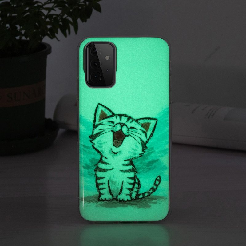 Mobildeksel Til Samsung Galaxy A72 4G / A72 5G Fluorescerende Kat