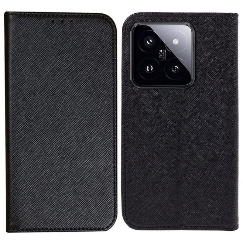 Folio Deksel Xiaomi 14 Pro Teksturert Overflate Beskyttelse Deksel