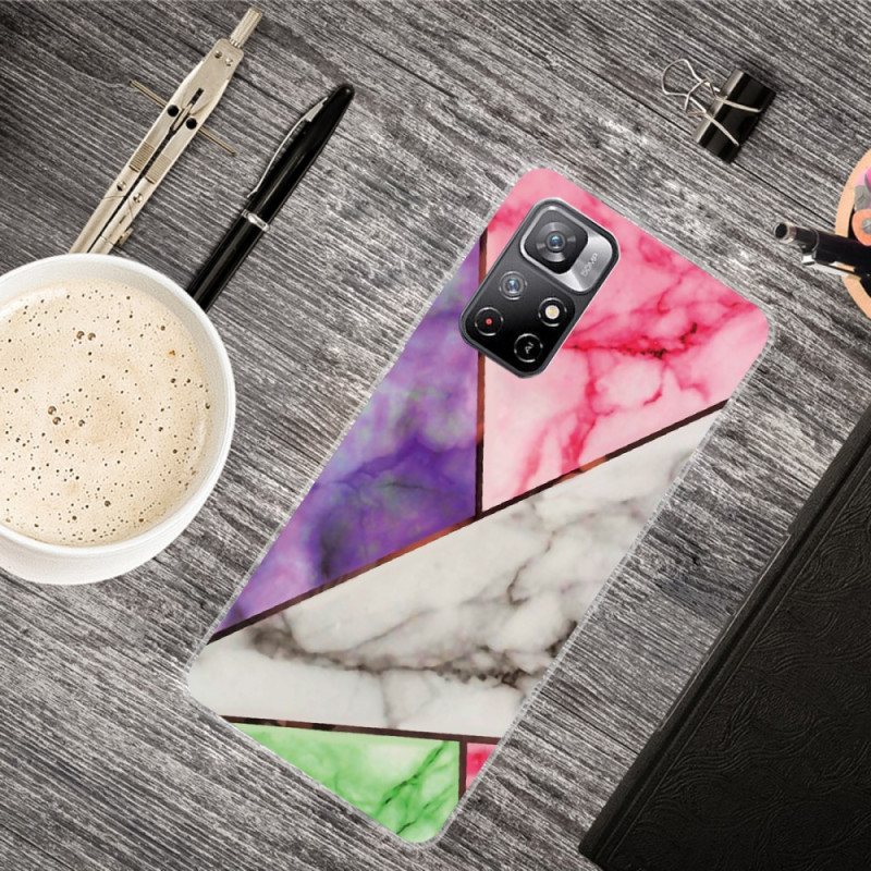 Deksel Til Poco M4 Pro 5G Premium Marmor