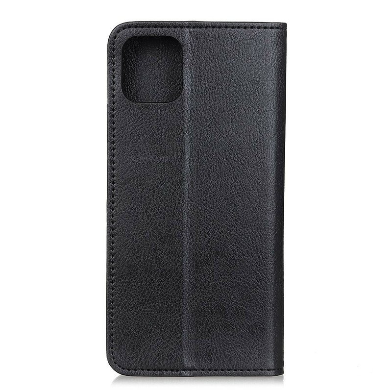 Beskyttelse Deksel Til iPhone 12 / 12 Pro Folio Deksel Litchi Split Leather Business