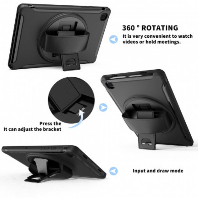 Mobildeksel Til Samsung Galaxy Tab A7 (2020) Beskyttelse Trippel Beskyttelse Med Stropp Og Holder