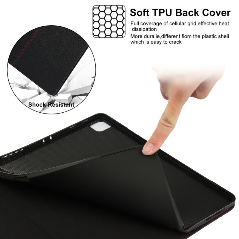 Case Til iPad Pro 12.9" (2021) Ekte Litchi-skinn