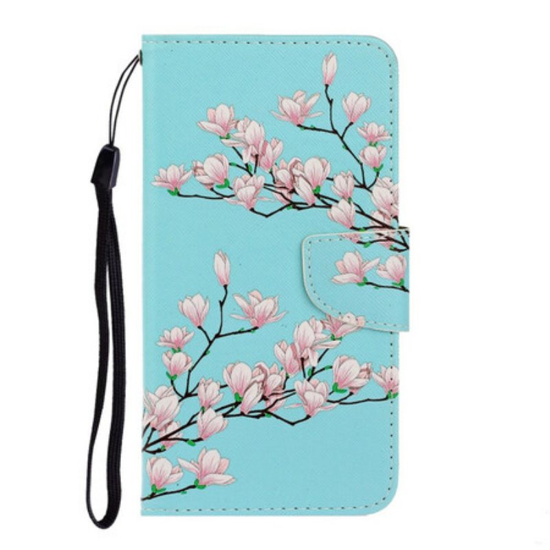 Folio Deksel Til Samsung Galaxy S20 Ultra Med Kjede Strappy Busk