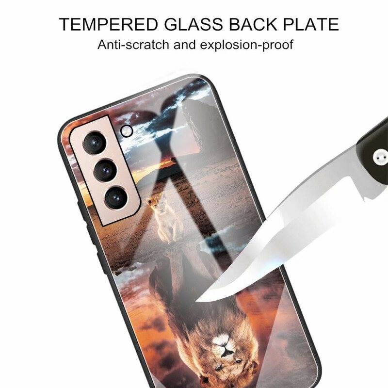 Deksel Til Samsung Galaxy S21 FE Løveungens Drømmeherdet Glass