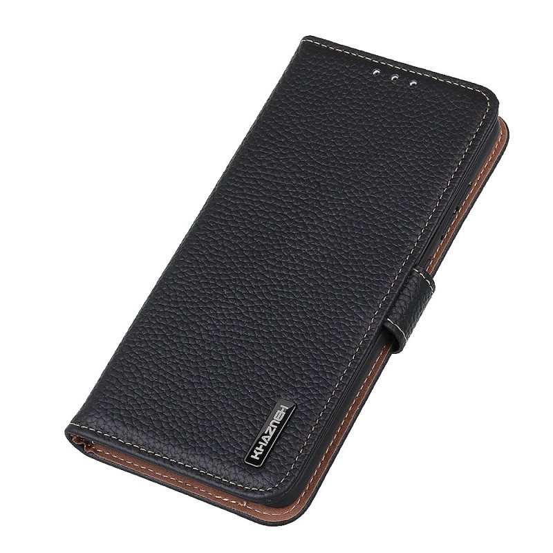 Folio Deksel Til Xiaomi Redmi 10C Khazneh Lychee-skinn