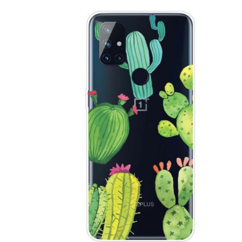 Deksel Til OnePlus Nord N100 Akvarellkaktuser