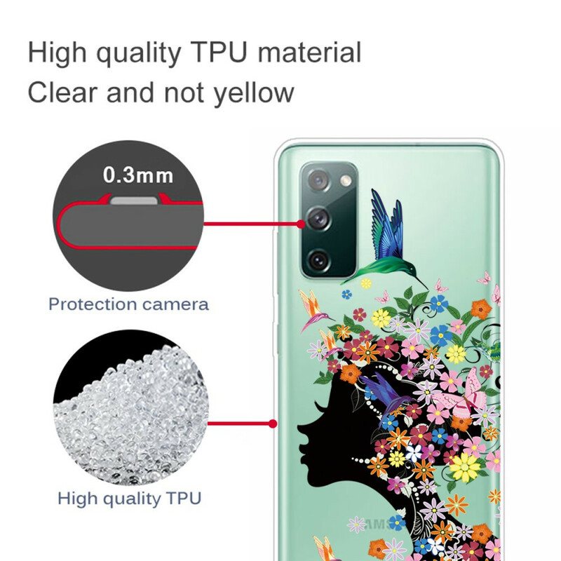 Deksel Til Samsung Galaxy S20 FE Pent Blomsterhode