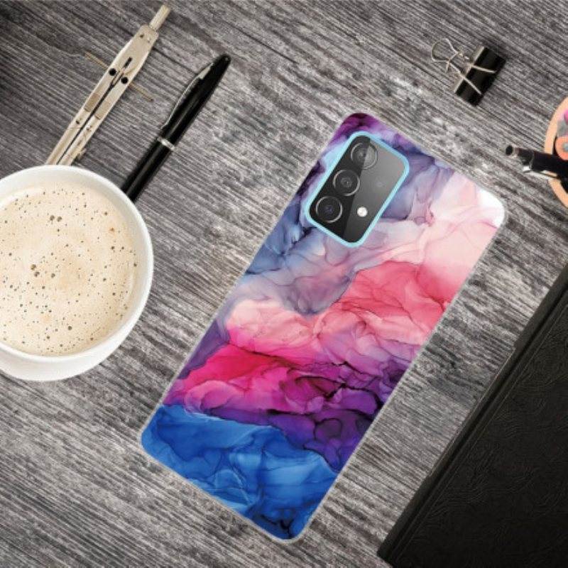Deksel Til Samsung Galaxy A32 Farget Marmor