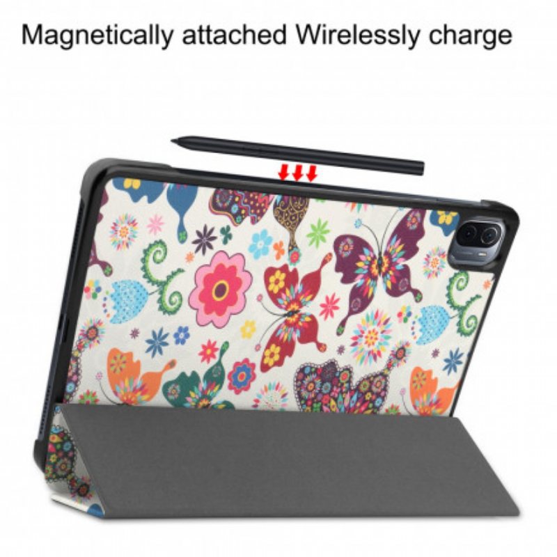 Beskyttelse Deksel Til Xiaomi Pad 5 Vintage Blomsterpennholder
