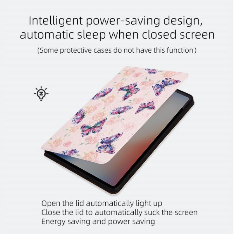 Folio Deksel Til Xiaomi Pad 5 Enslige Sommerfugler