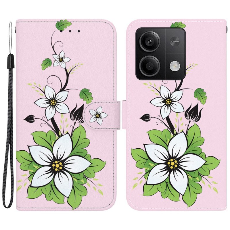 Folio Deksel Xiaomi Redmi Note 13 5g Lilje I Thong