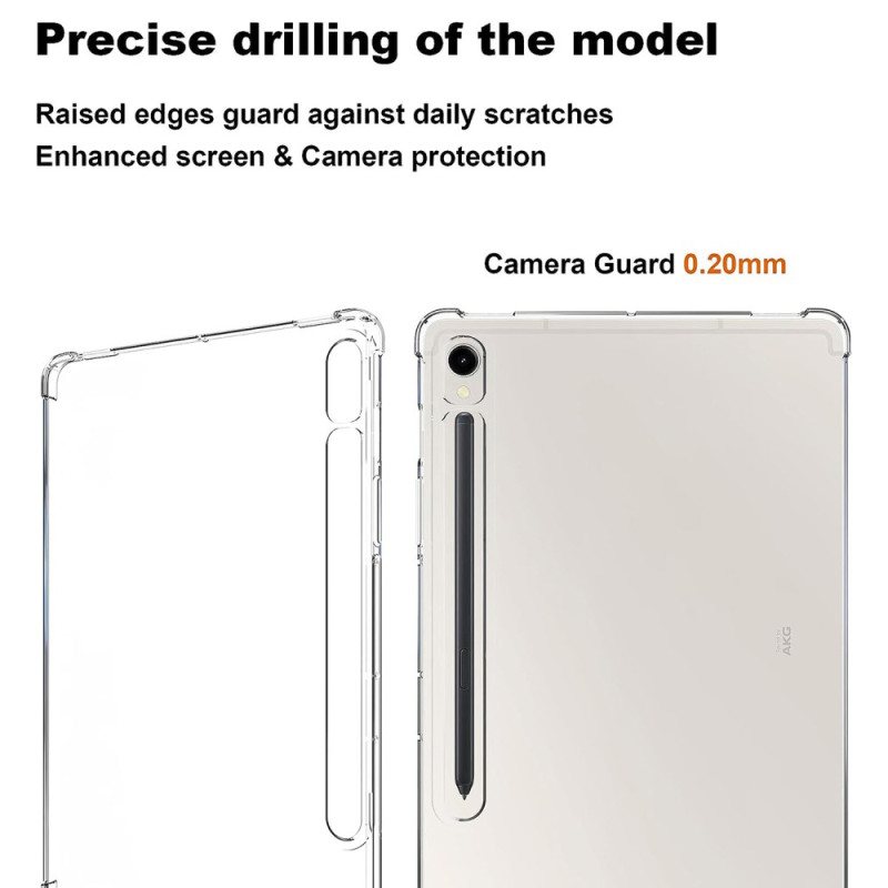 Deksel Samsung Galaxy Tab S9 Transparente Forsterkede Hjørner