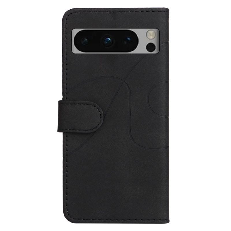 Folio Deksel Til Google Pixel 8 Pro Tofarget Med Stropp