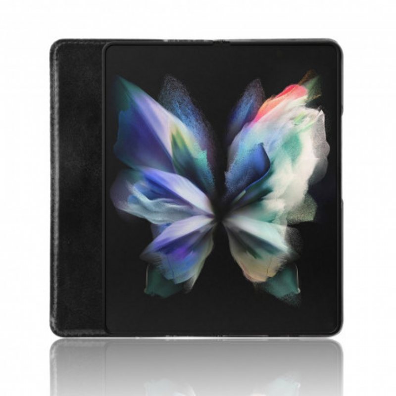 Beskyttelse Deksel Til Samsung Galaxy Z Fold 3 5G Folio Deksel Stilisert Skinneffekt