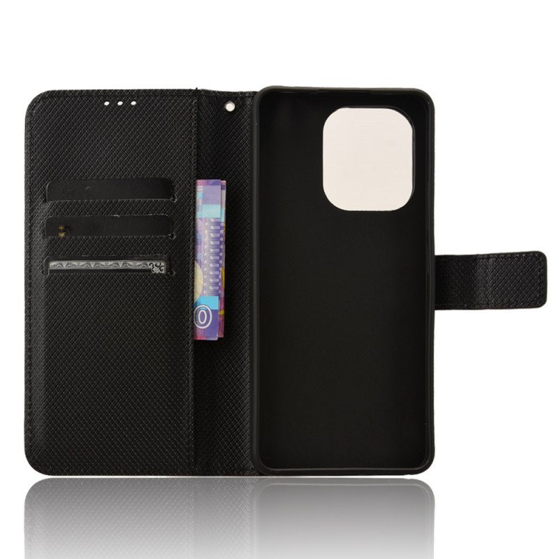 Folio Deksel Til Xiaomi Redmi Note 13 4g Strappy Preget Tekstur