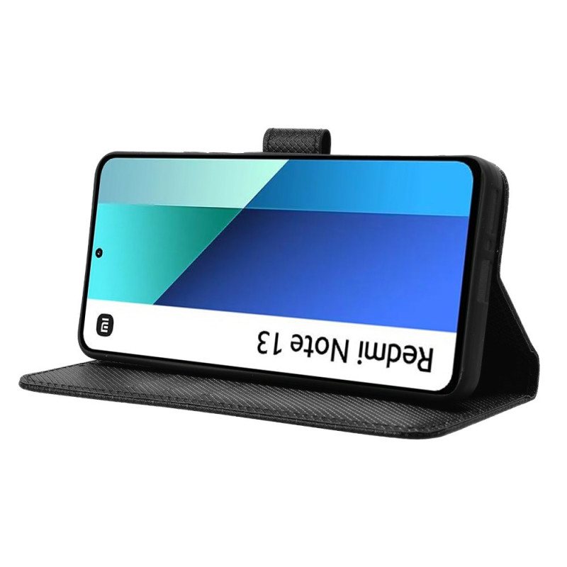 Folio Deksel Til Xiaomi Redmi Note 13 4g Strappy Preget Tekstur