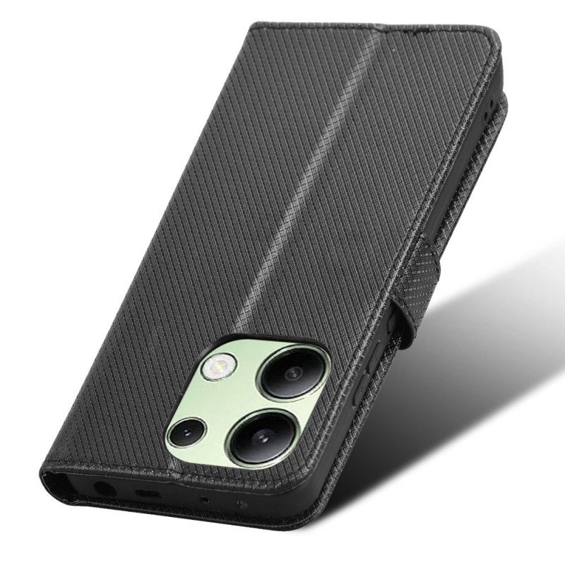 Folio Deksel Til Xiaomi Redmi Note 13 4g Strappy Preget Tekstur