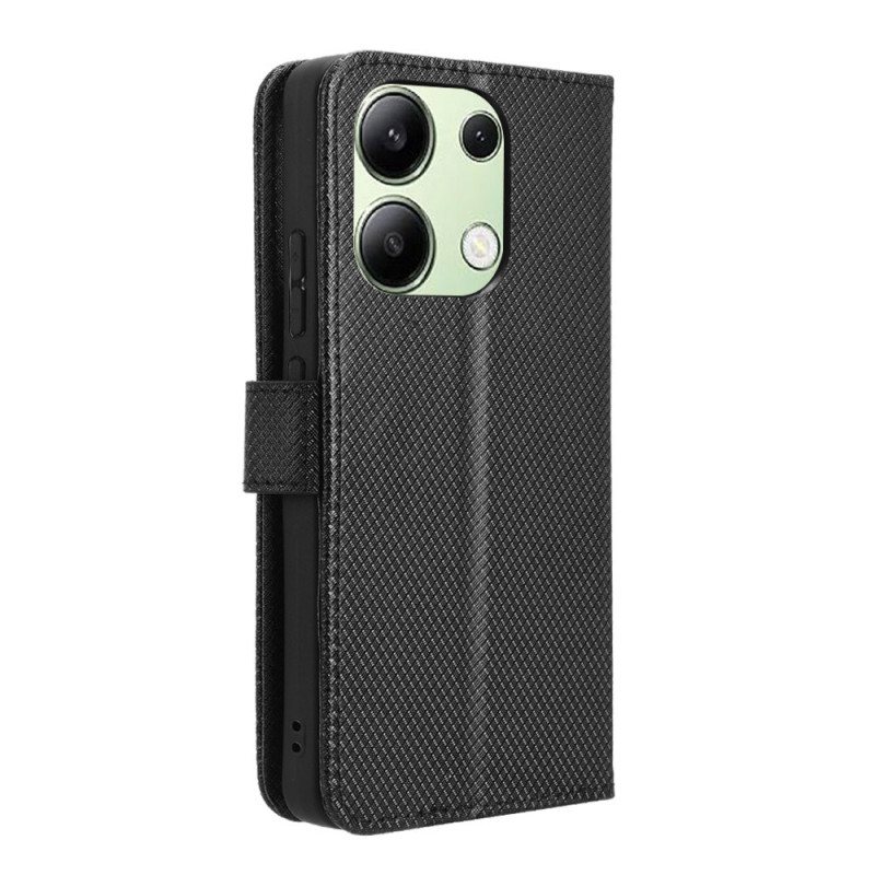 Folio Deksel Til Xiaomi Redmi Note 13 4g Strappy Preget Tekstur