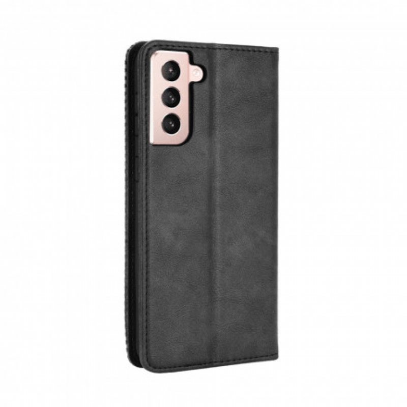 Beskyttelse Deksel Til Samsung Galaxy S21 Plus 5G Folio Deksel Stilisert Vintage Skinneffekt