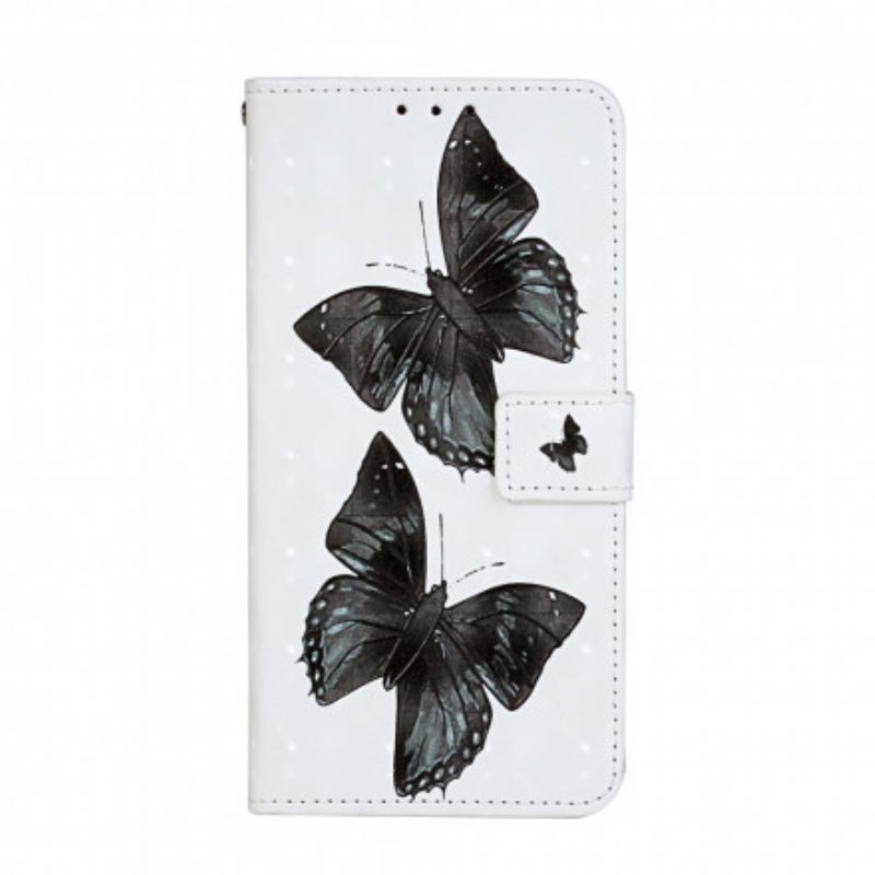 Folio Deksel Til iPhone 11 Med Kjede Butterfly Justerbar Stropp